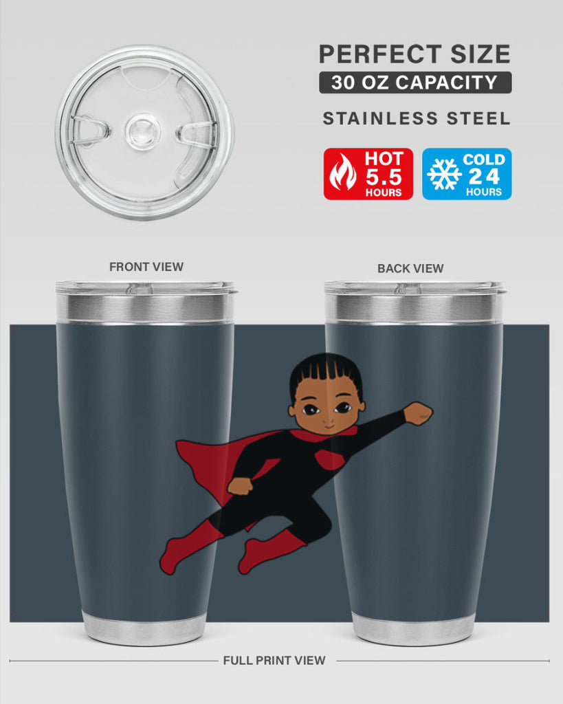 super kid 16#- black men - boys- tumbler