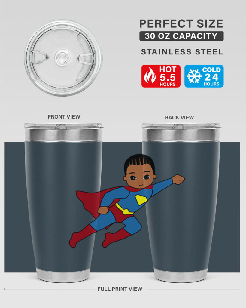 super kid 1#- black men - boys- tumbler