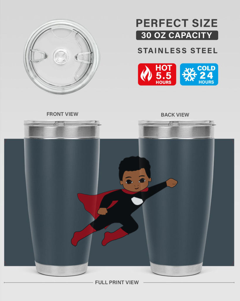 super kid 5#- black men - boys- tumbler