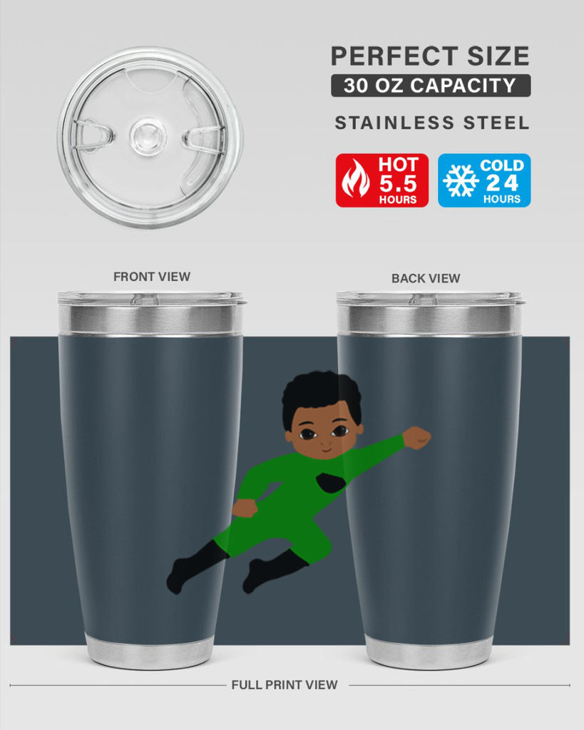 super kid 6#- black men - boys- tumbler
