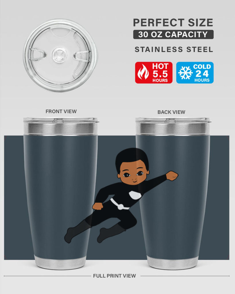 super kid 7#- black men - boys- tumbler