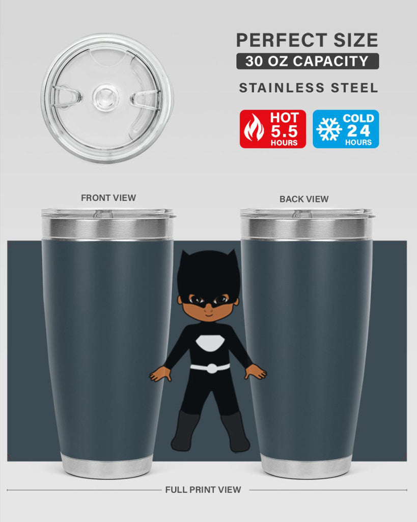 super kid 8#- black men - boys- tumbler