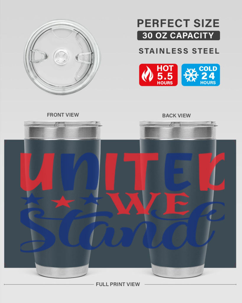 united we stand Style 75#- Fourt Of July- Tumbler