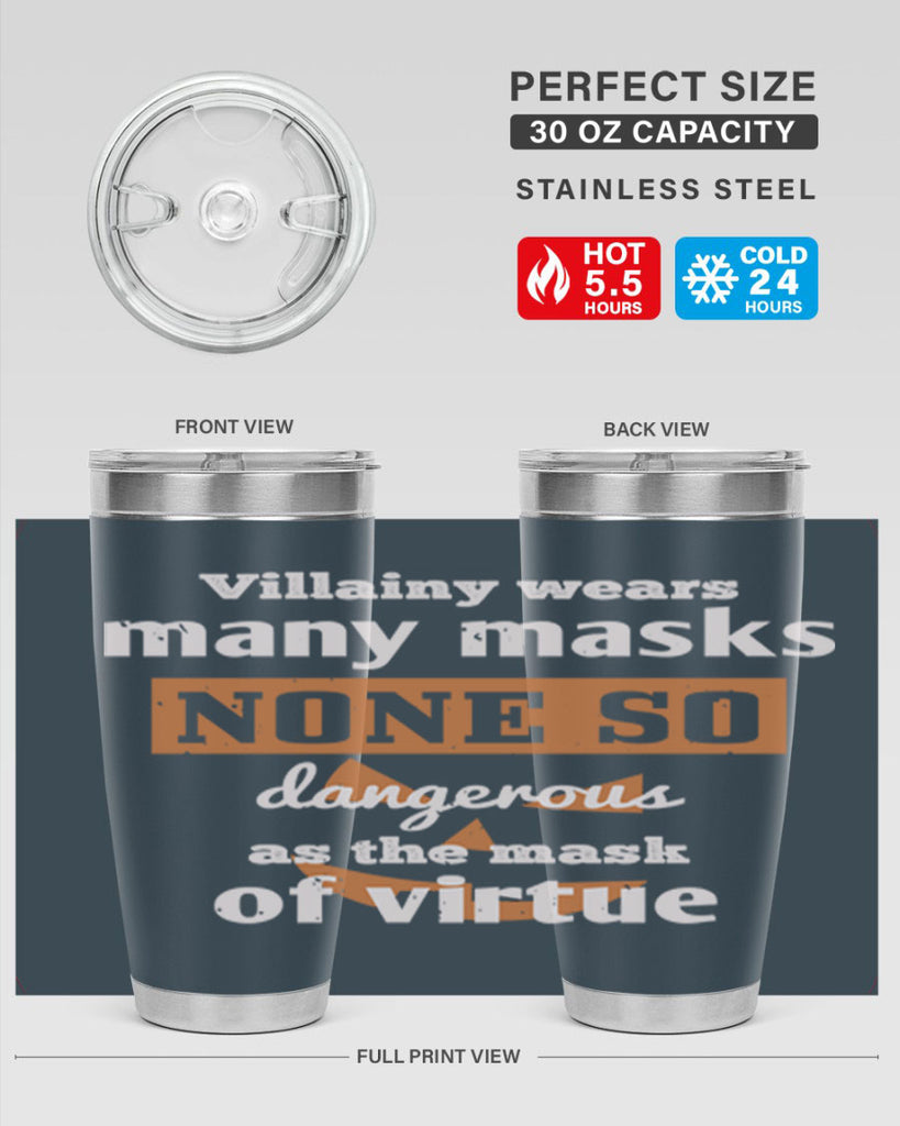 villainy wears many masks 124#- halloween- Tumbler