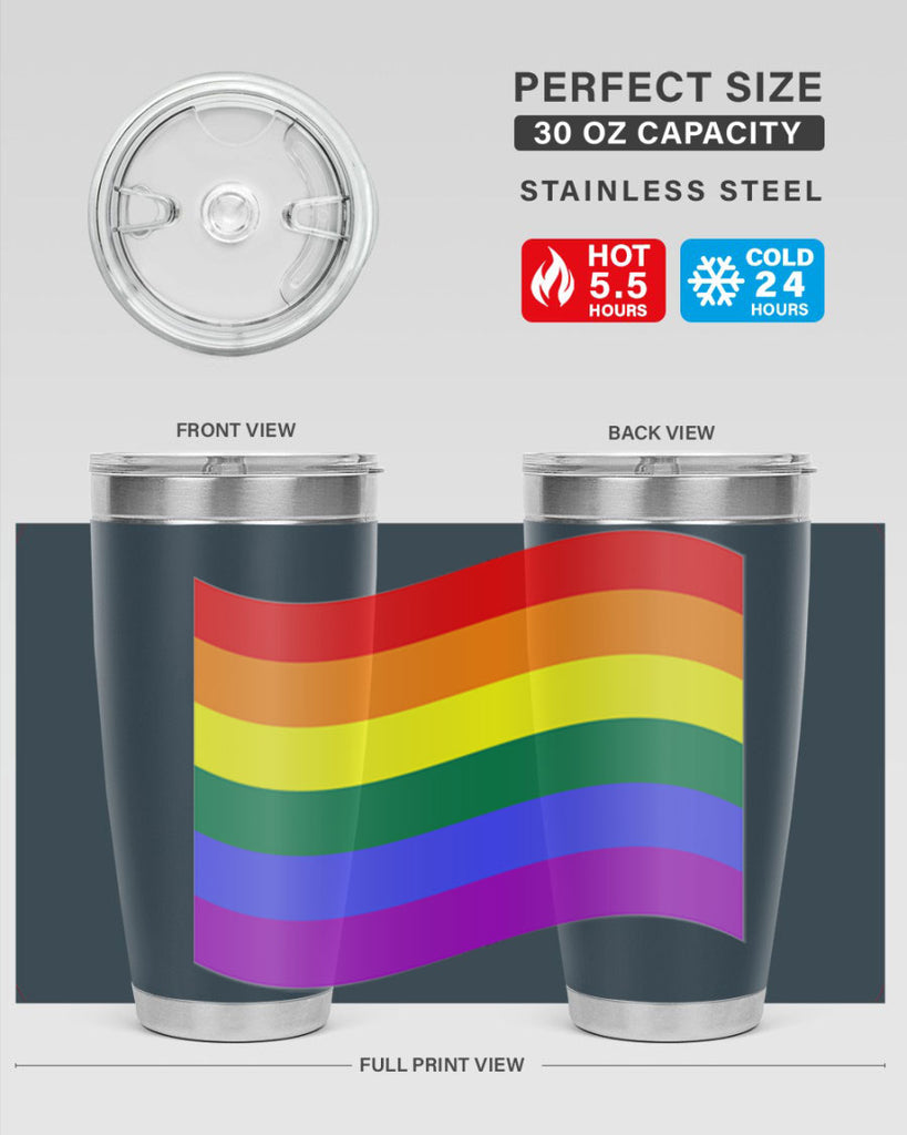 wavy rainbow flag 1#- lgbt- Tumbler