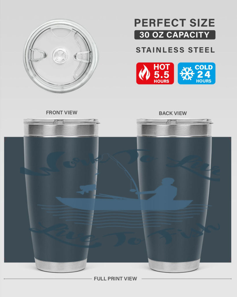work to live 10#- fishing- Tumbler