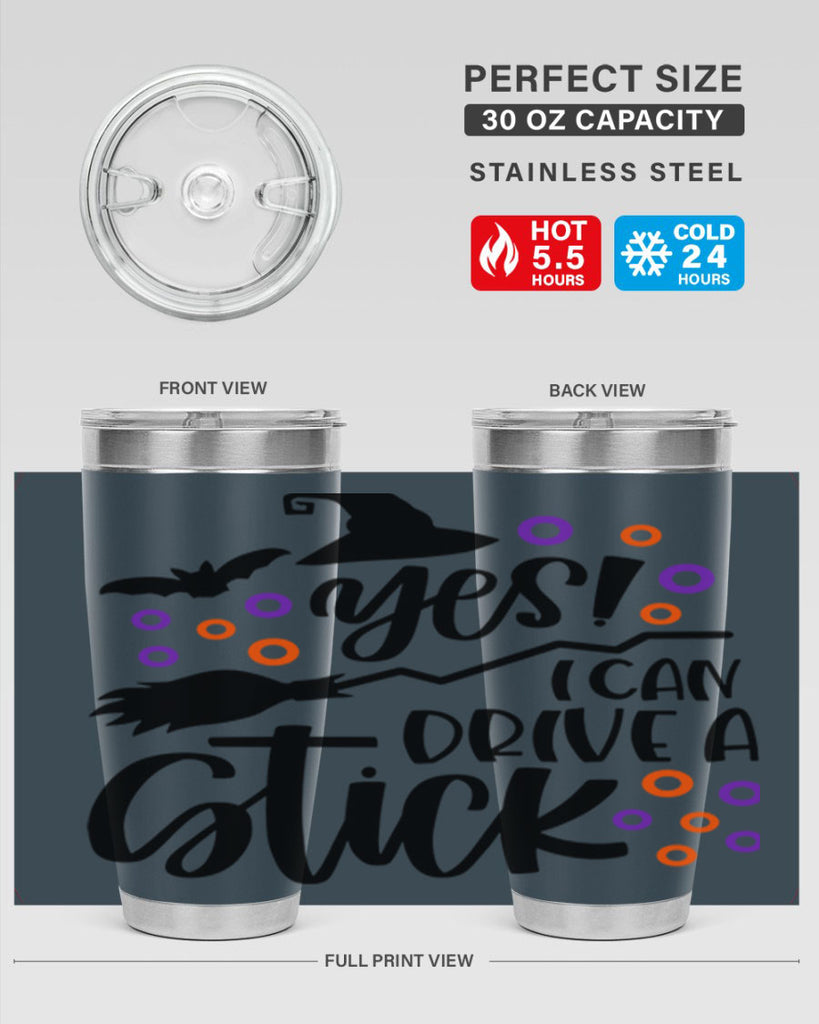 yes i can drive a stick 3#- halloween- Tumbler