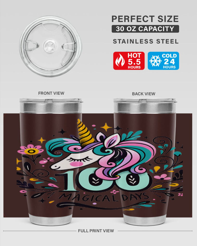 100 Day Magical Sublimation 27#- 100 days of school- Tumbler