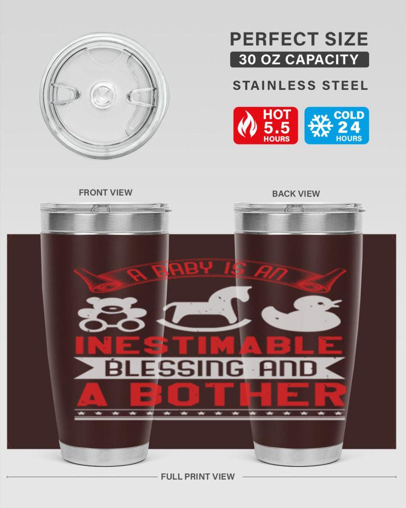 A baby is blessing and a bother Style 50#- baby shower- tumbler