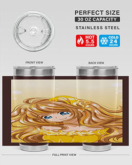 A beautiful and happy princess with gold dress game 131#- anime- Tumbler