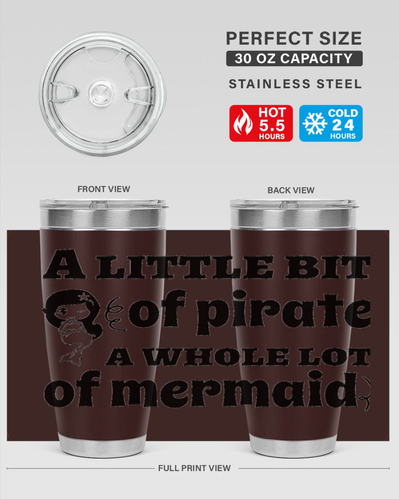 A little bit of pirate 10#- mermaid- Tumbler