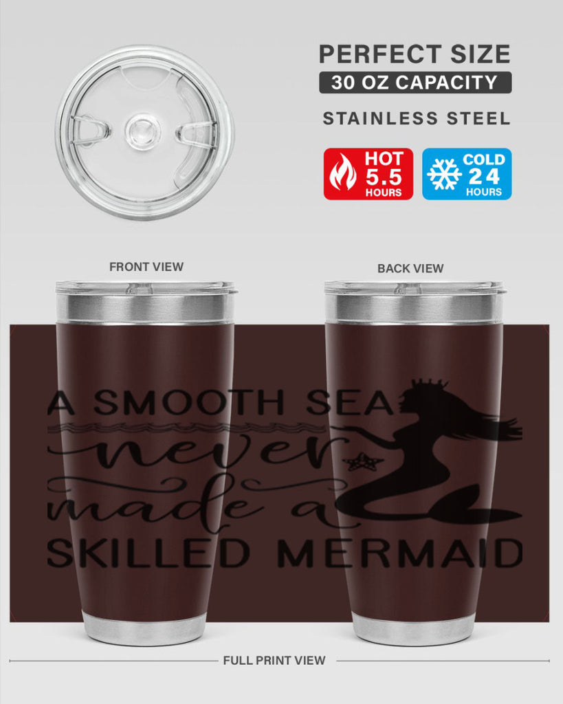 A smooth sea never made 12#- mermaid- Tumbler