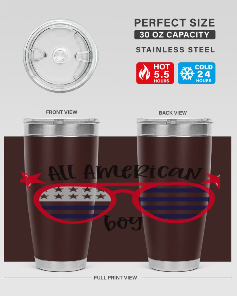 All American Boy Style 141#- Fourt Of July- Tumbler