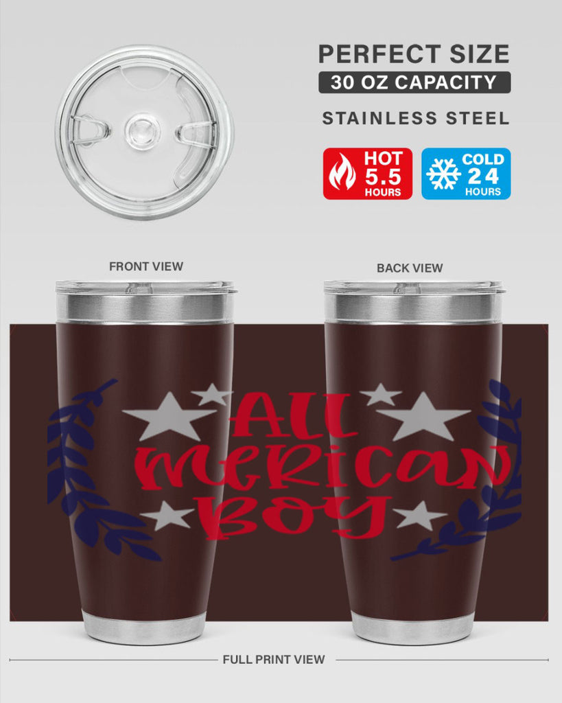 All Merican Boy Style 143#- Fourt Of July- Tumbler