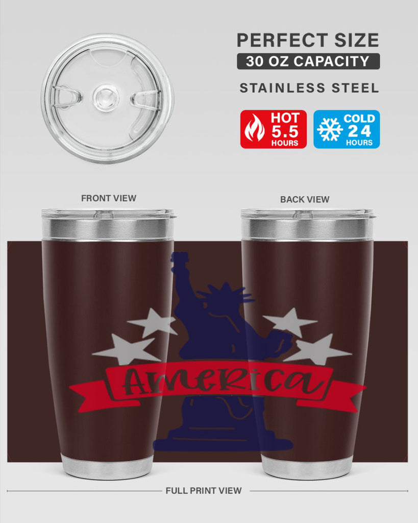 America Style 145#- Fourt Of July- Tumbler
