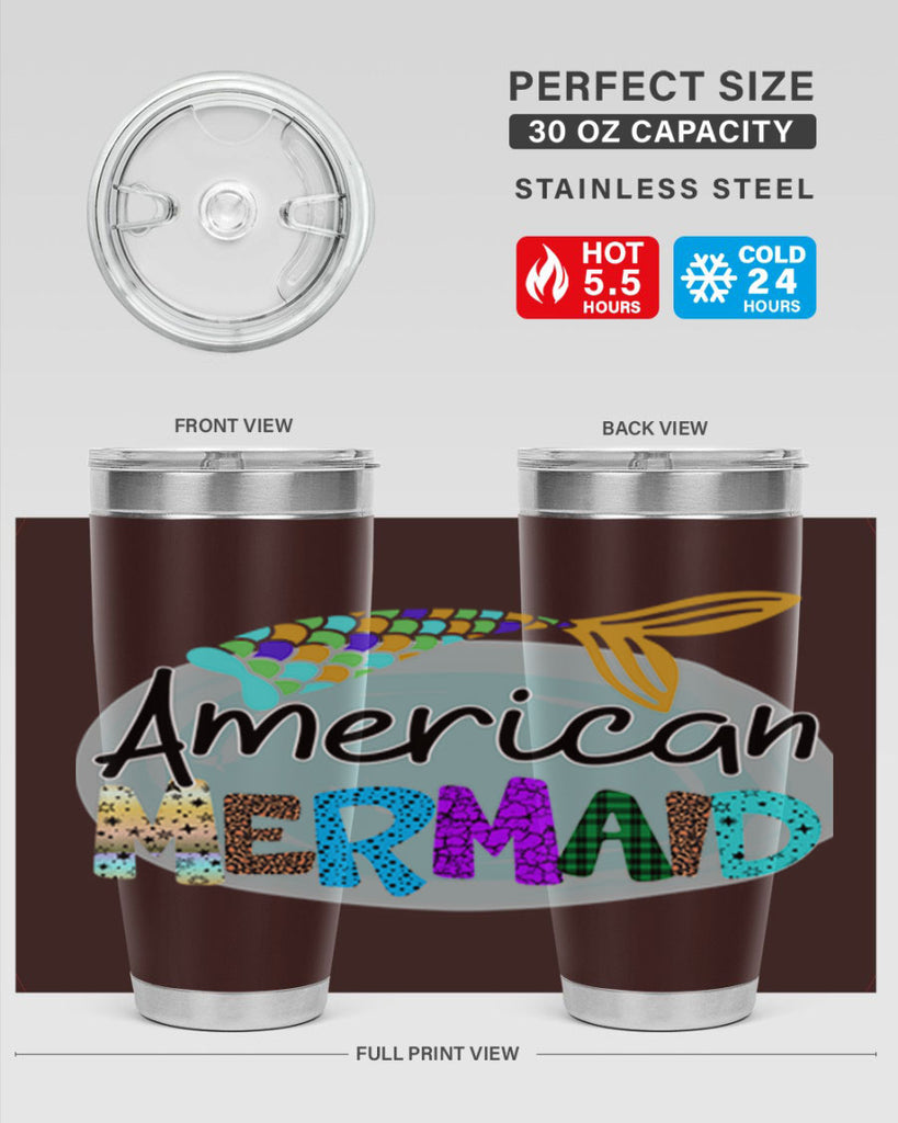 American Mermaid 14#- mermaid- Tumbler