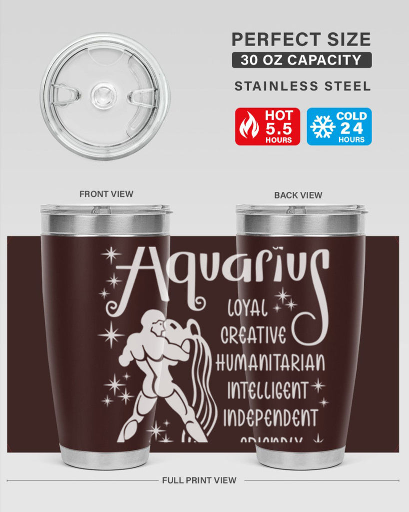 Aquarius 68#- zodiac- Tumbler