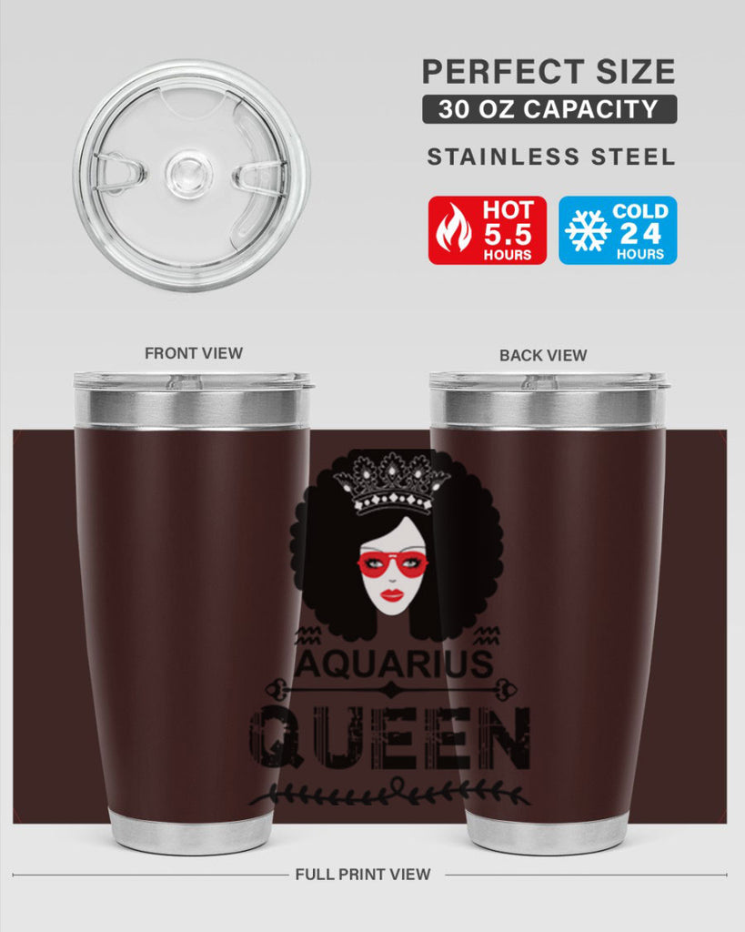 Aquarius queen 75#- zodiac- Tumbler