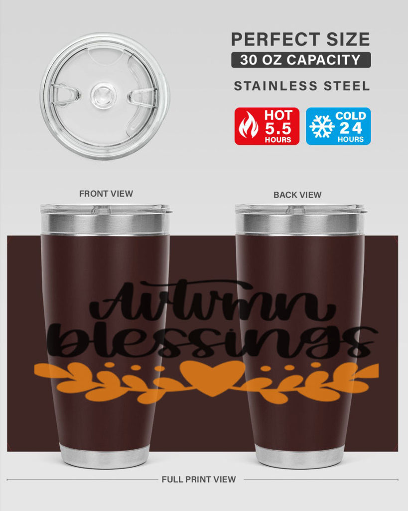 Autumn Blessings 472#- fall- Tumbler