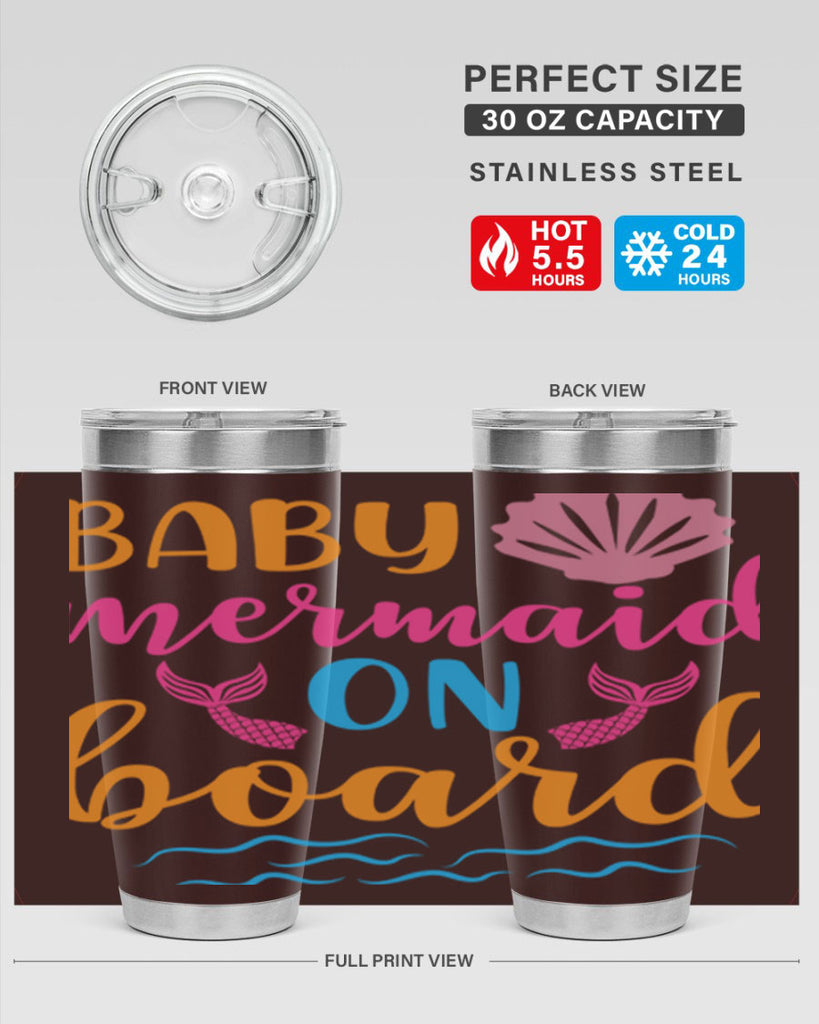 Baby Mermaid On Board 39#- mermaid- Tumbler
