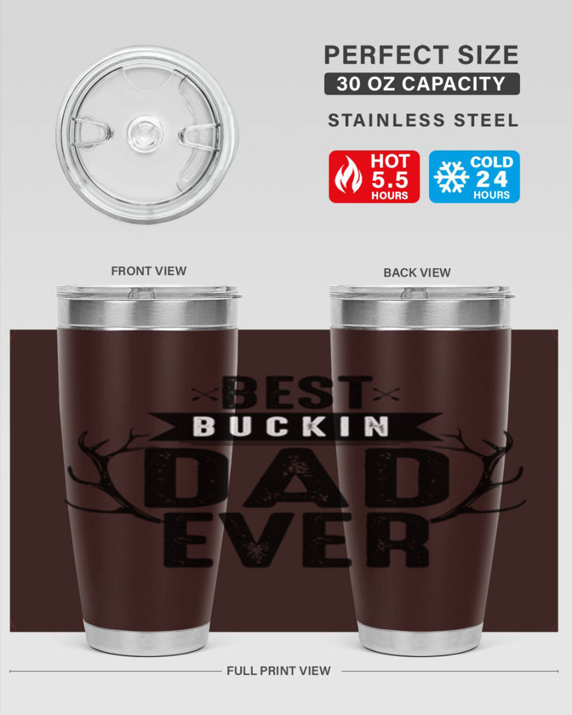 Best Buckin Dad ever 48#- dad- Tumbler