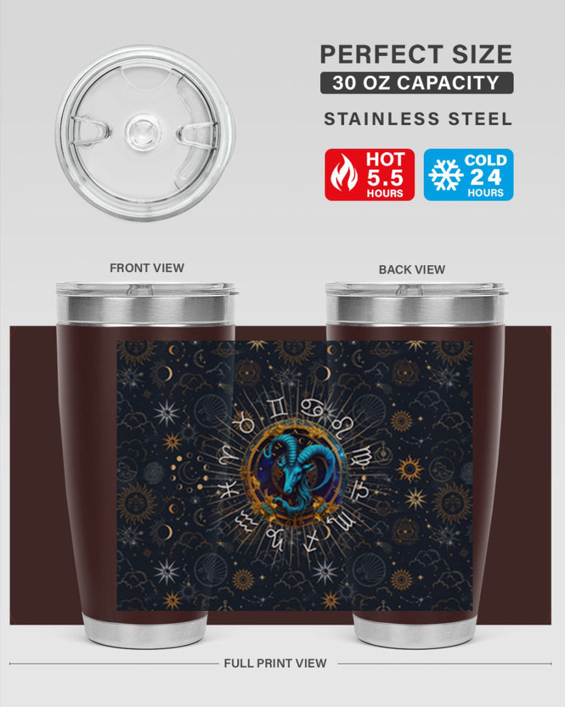 Capricorn Straight 184#- zodiac- Tumbler