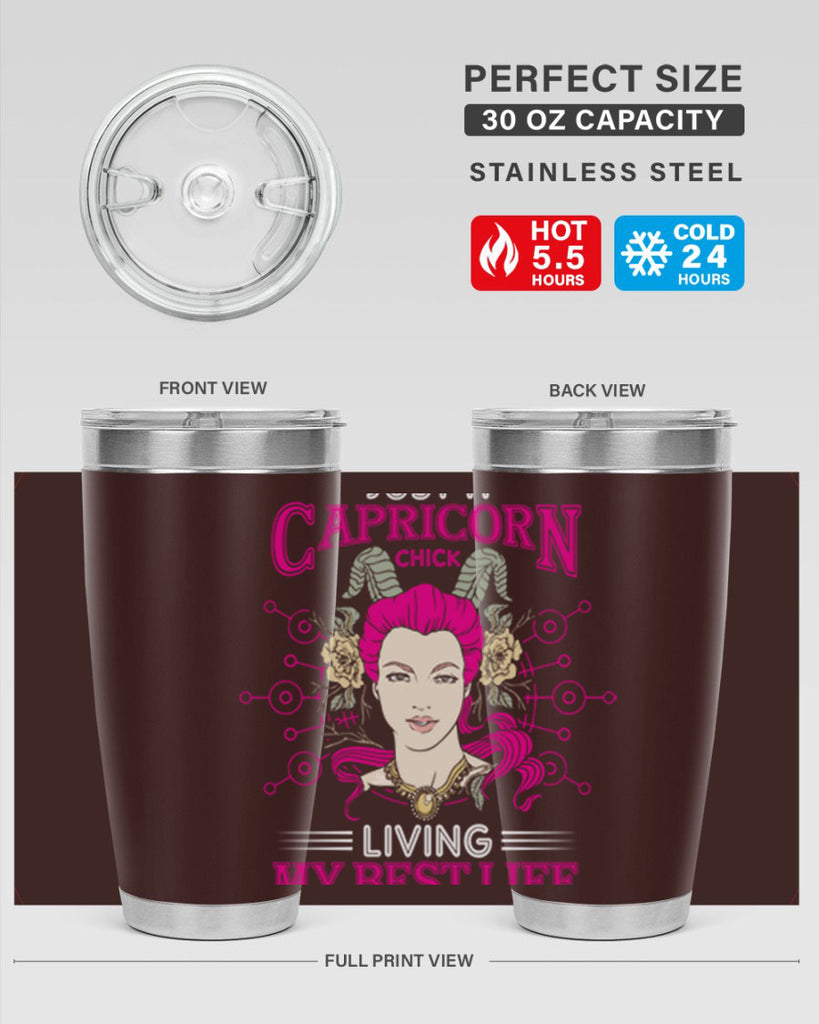Capricorn chick 193#- zodiac- Tumbler