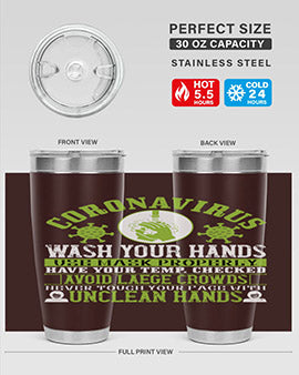 Coronavirus Wash Your Hands Use Style 1#- corona virus- Tumbler