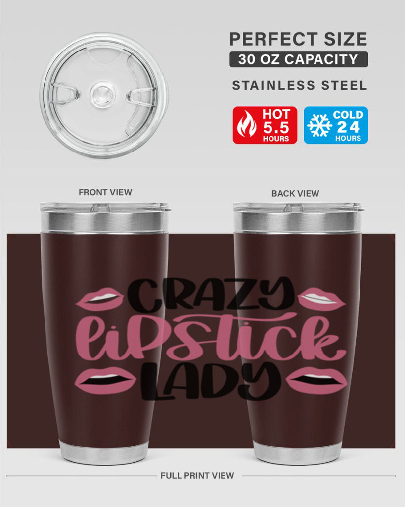 Crazy Lipstick Lady Style 107#- make up- Tumbler