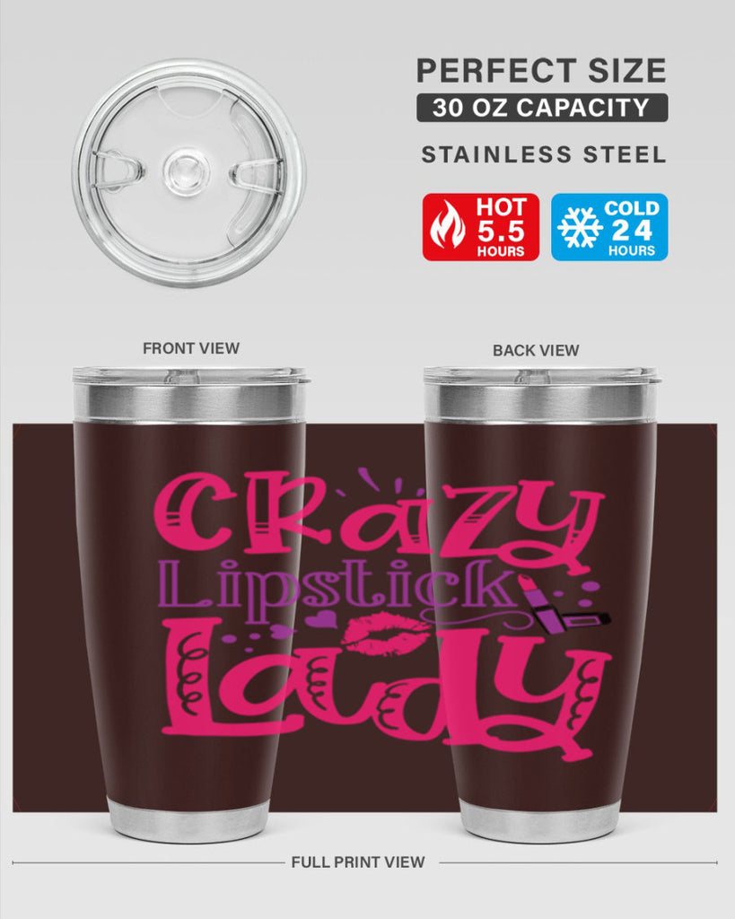 Crazy Lipstick Lady Style 241#- make up- Tumbler