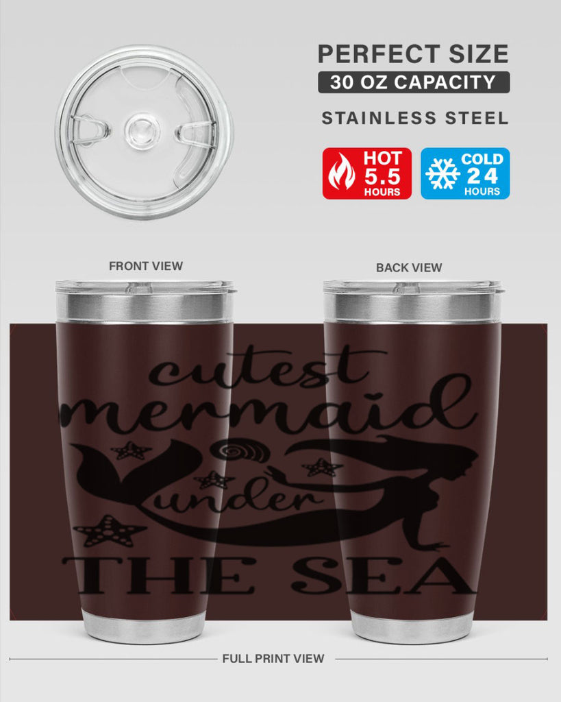 Cutest mermaid under the sea 110#- mermaid- Tumbler