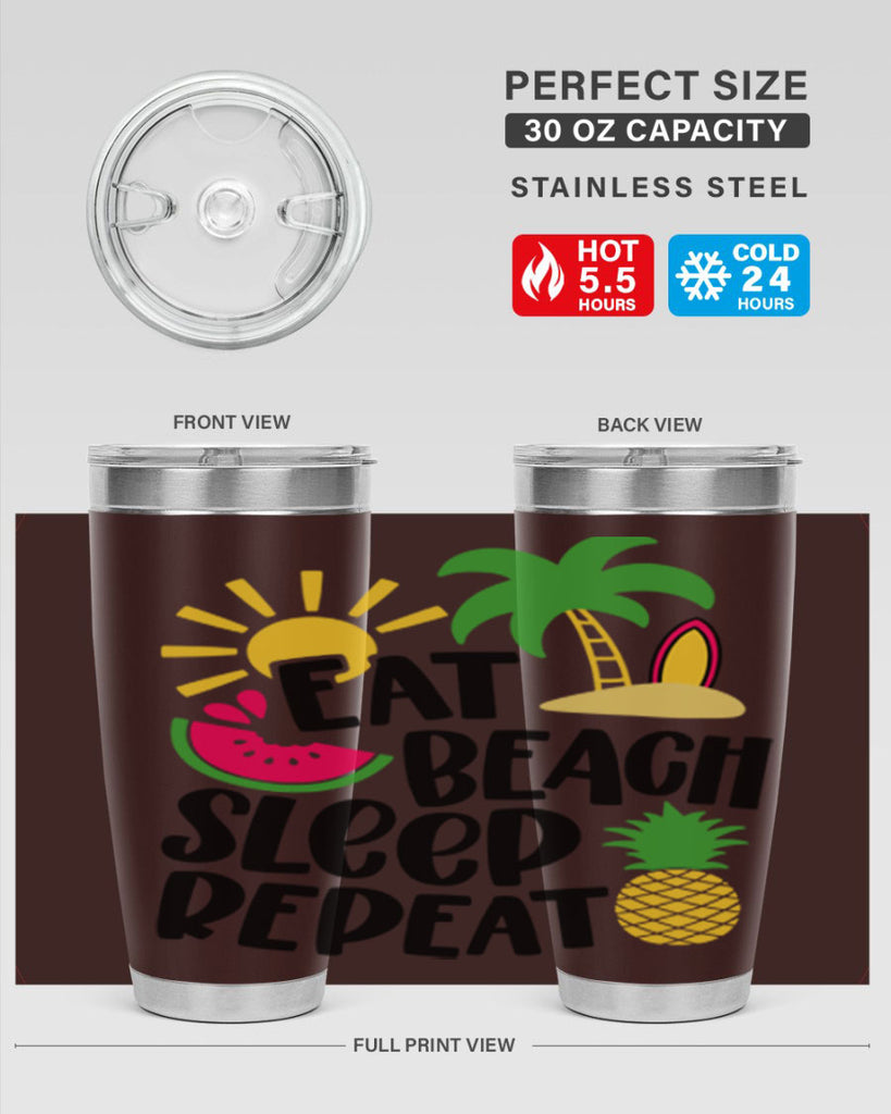 Eat Beach Sleep Repeat Style 47#- summer- Tumbler