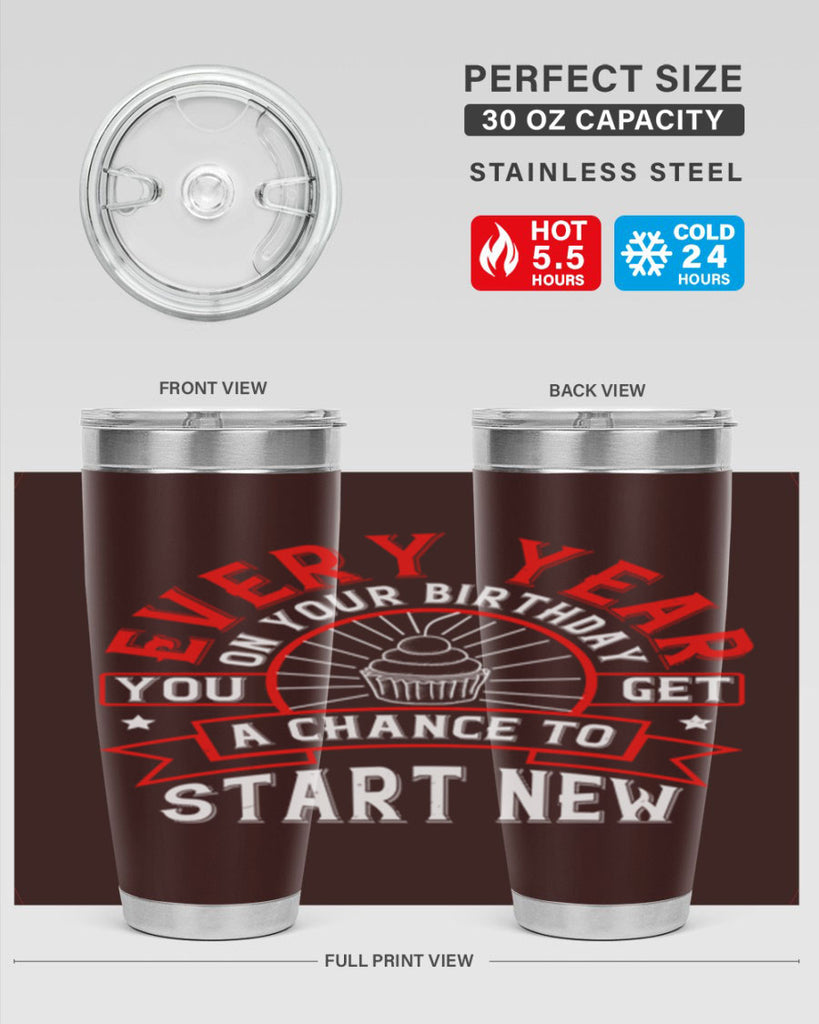Every year on your birthday you get a chance to start new Style 86#- birthday- tumbler