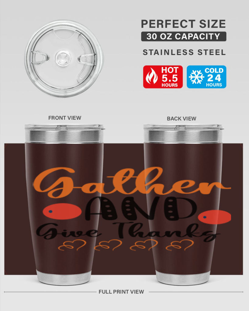 Gather And Give Thanks 188#- fall- Tumbler