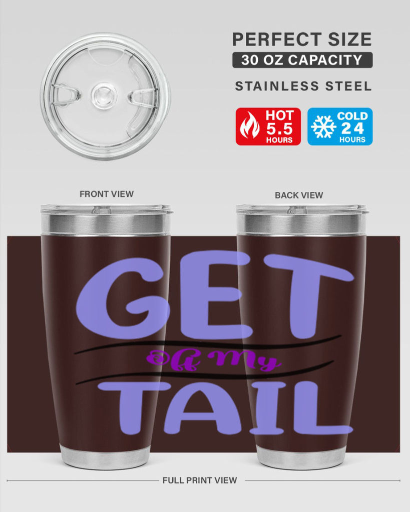 Get Off My Tail 172#- mermaid- Tumbler