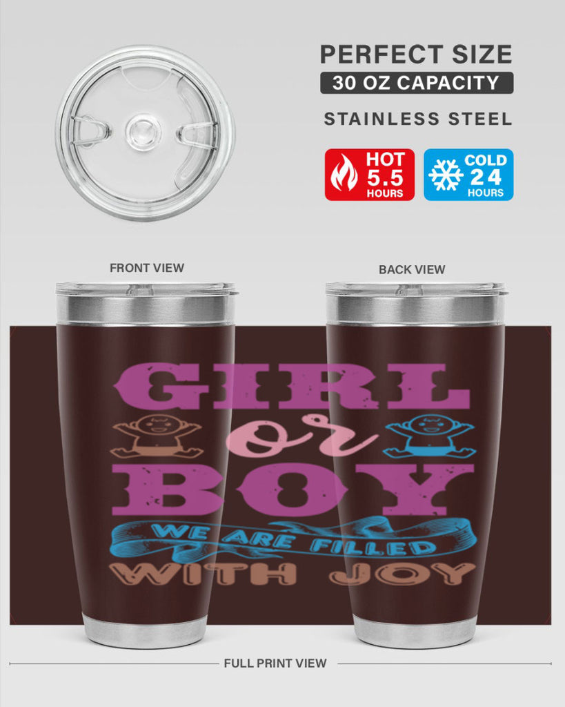 Girl or boy we are filled with joy Style 38#- baby shower- tumbler