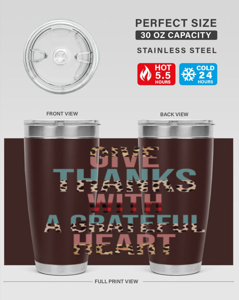 Give thanks with a grateful heart 195#- fall- Tumbler