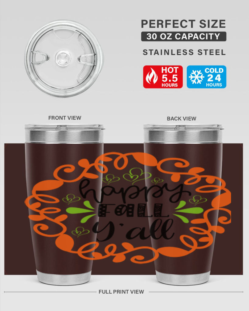 Happy Fall Y all 227#- fall- Tumbler