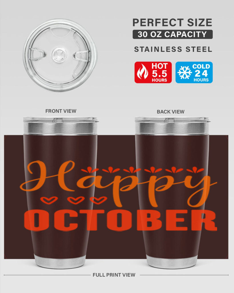 Happy October Design 237#- fall- Tumbler