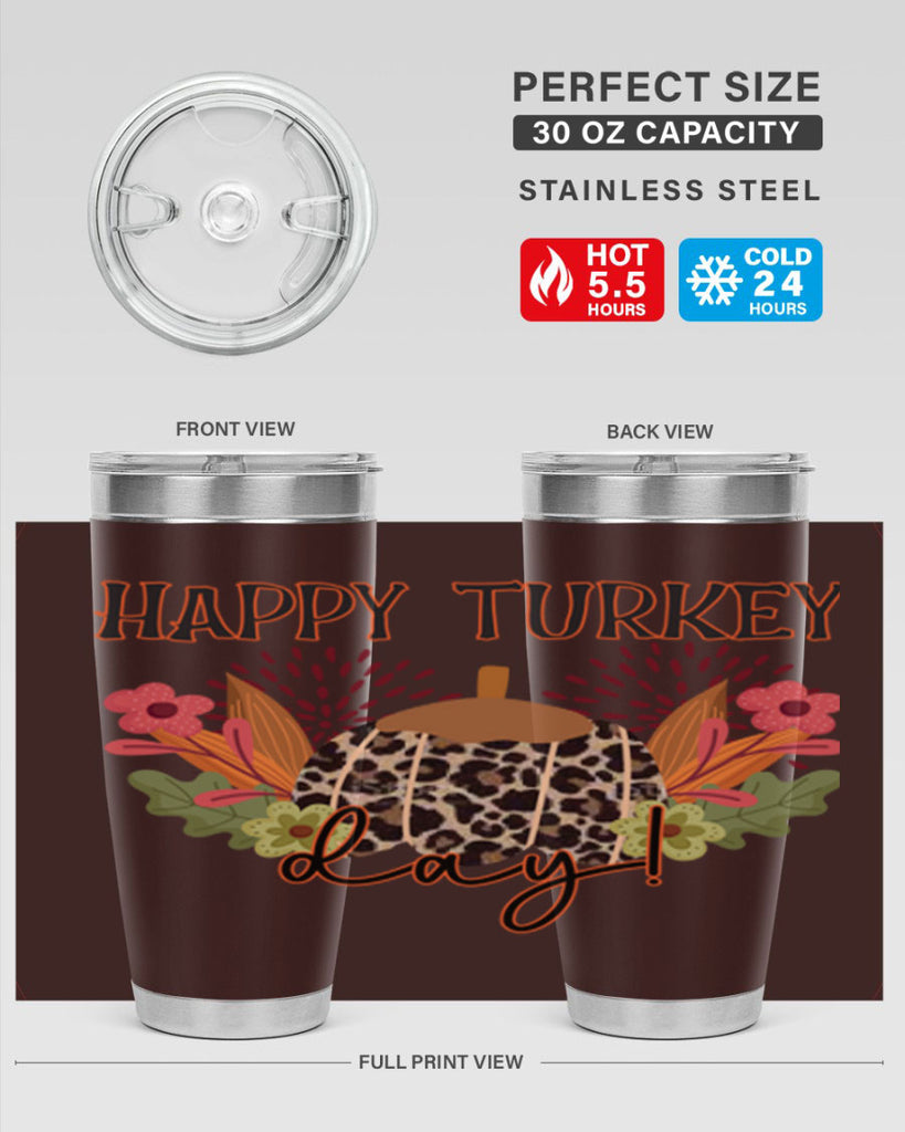 Happy turkey day 253#- fall- Tumbler