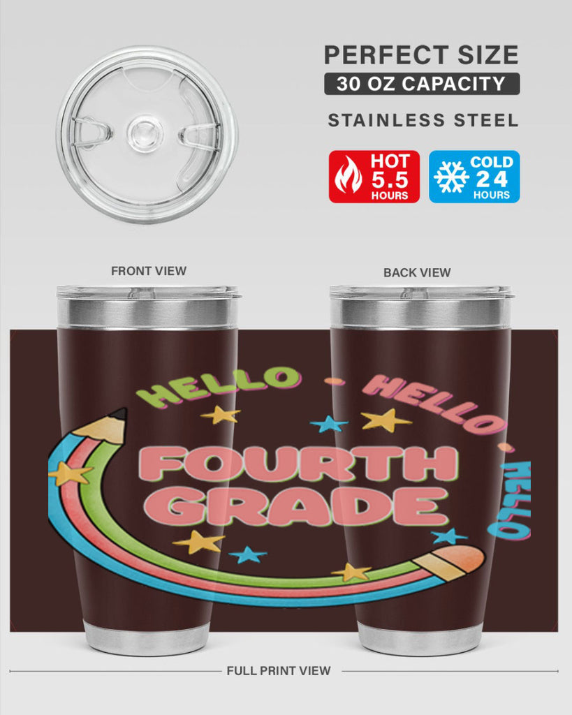 Hello 4th Grade Pencil 11#- 4th  grade- Tumbler
