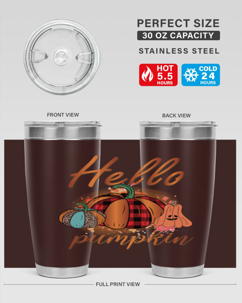 Hello Pumpkin 284#- fall- Tumbler