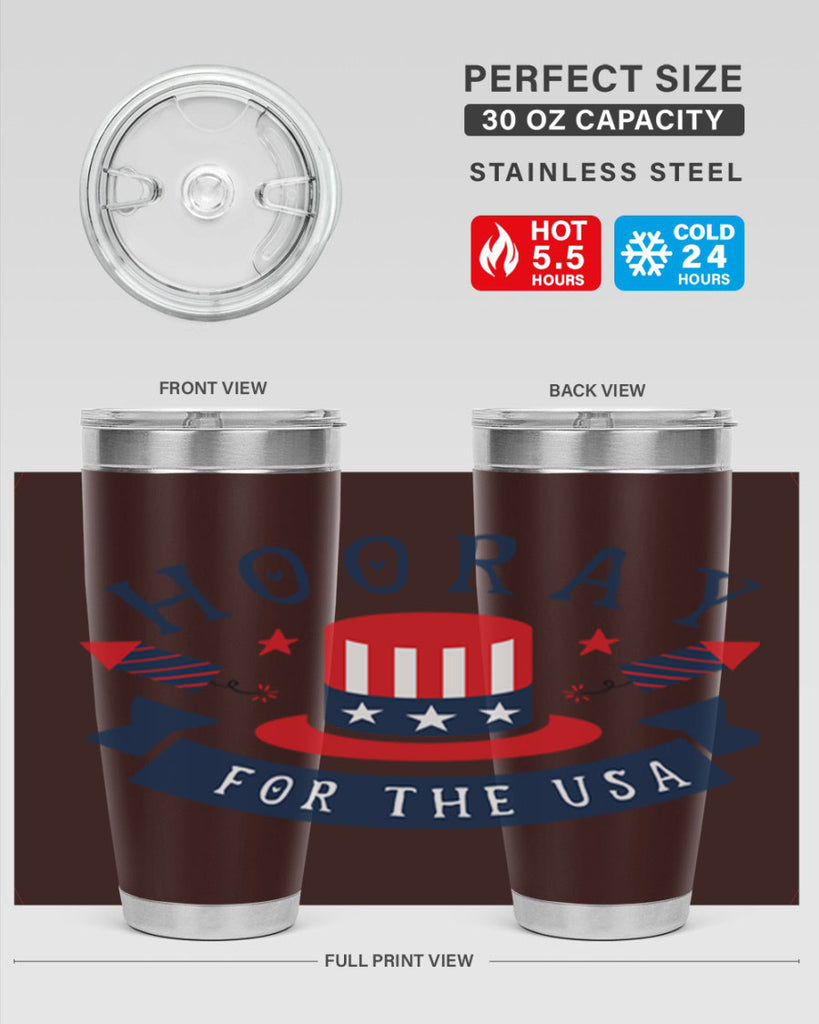 Hooray for the usa Style 42#- Fourt Of July- Tumbler