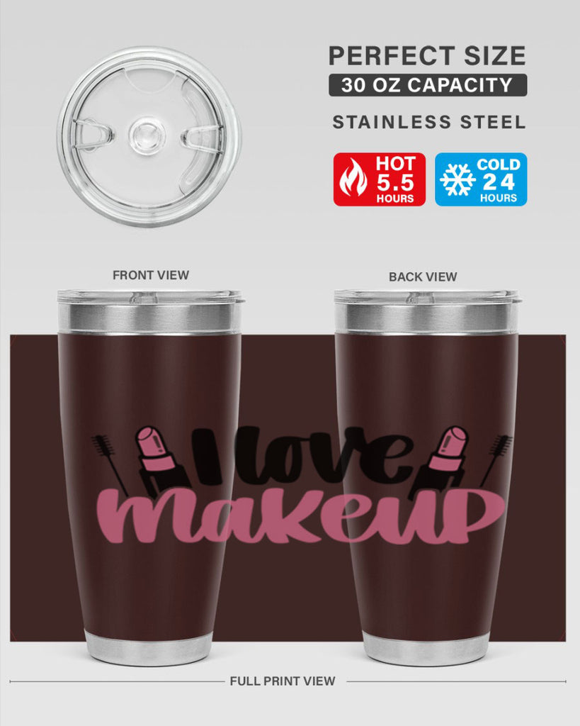 I Love Makeup Style 80#- make up- Tumbler