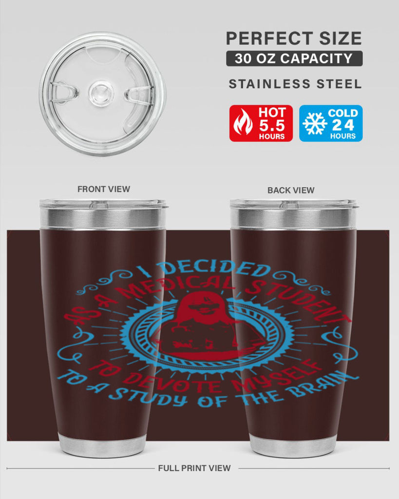 I decided as a medical student to devote myself to a study of the brain Style 49#- medical- tumbler