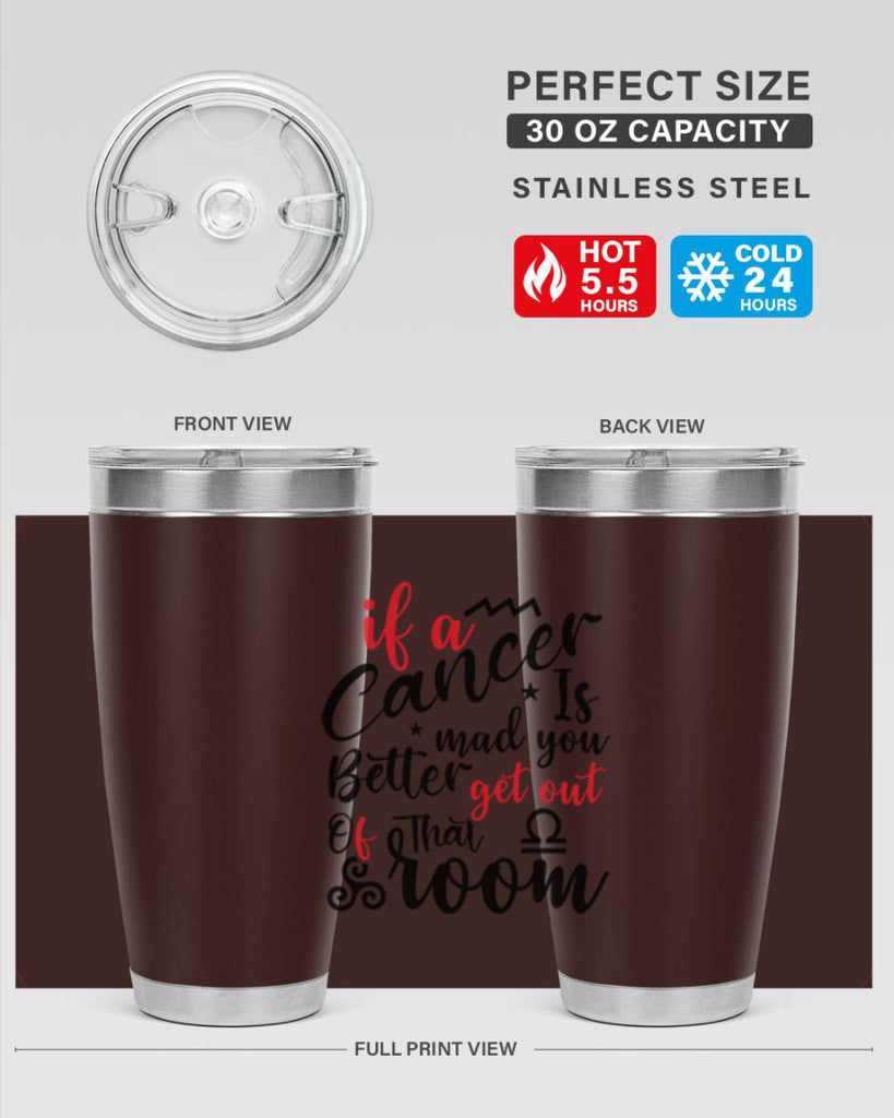 If A Cancer Is Mad You Better Get Out Of That Room 250#- zodiac- Tumbler
