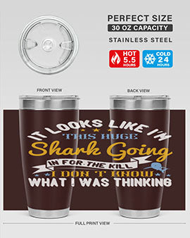It looks like I’m this huge shark going in for the kill…I don’t know what I was thinking Style 60#- shark  fish- Tumbler