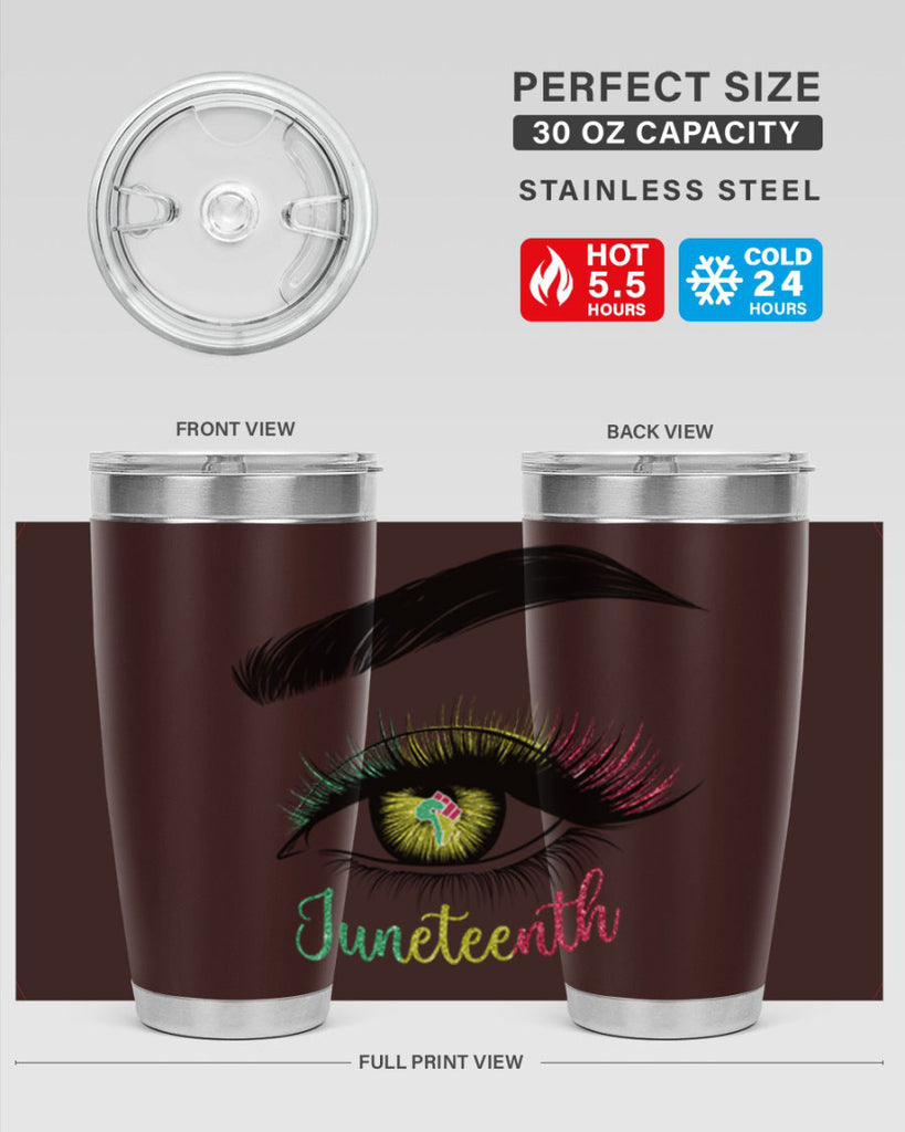 Juneteenth 1865 GirlS Eye 3#- Juneteenth- tumbler