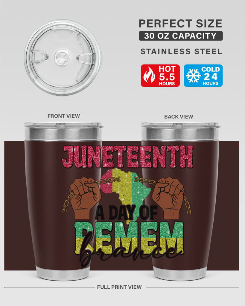 Juneteenth A Day Of Remembrance Png 9#- Juneteenth- tumbler