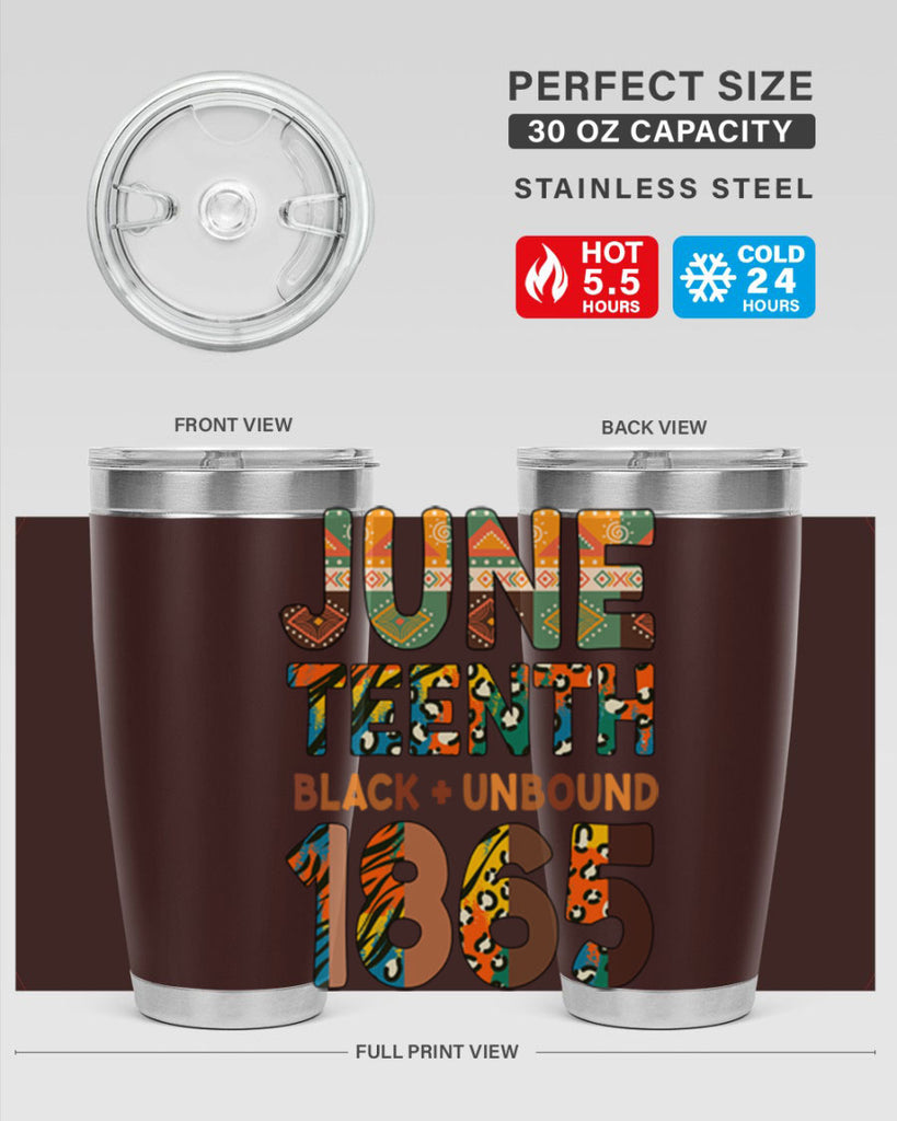 Juneteenth Black Unbound 1865 Png 33#- Juneteenth- tumbler